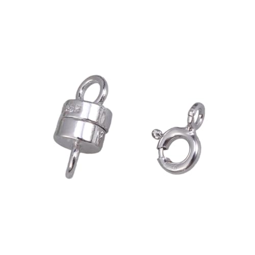 HORIALENCE 2 Stück Teiliges Magnetverschluss mit Federringverschluss DIY Schmuckzubehör für Armbänder und Fußkettchen Silber HORIALENCE 2 Stück Teiliges Magnetverschluss mit Federringverschluss DIY Schmuckzubehör für Armbänder und Fußkettchen Silber von HORIALENCE
