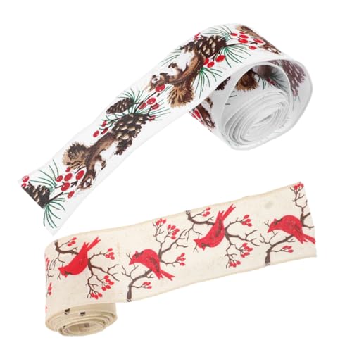 HORIALENCE 2 Stück Weihnachtsdekorationsband weihnachtsverpackungsband Weihnachtsband zum Verpacken Weihnachts-Ripsbänder Winterbänder Weihnachtsband verdrahtet Stoff HORIALENCE 2 Stück Weihnachtsdekorationsband weihnachtsverpackungsband Weihnachtsband zum Verpacken Weihnachts-Ripsbänder Winterbänder Weihnachtsband verdrahtet Stoff von HORIALENCE