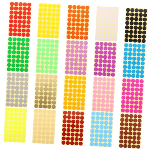 HORIALENCE 20 Blatt Aufkleber Selbstklebende Punktetiketten für DIY Büroorganisation und Farbcodierung Praktische Klassifizierungsaufkleber für Dokumente und HORIALENCE 20 Blatt Aufkleber Selbstklebende Punktetiketten für DIY Büroorganisation und Farbcodierung Praktische Klassifizierungsaufkleber für Dokumente und von HORIALENCE