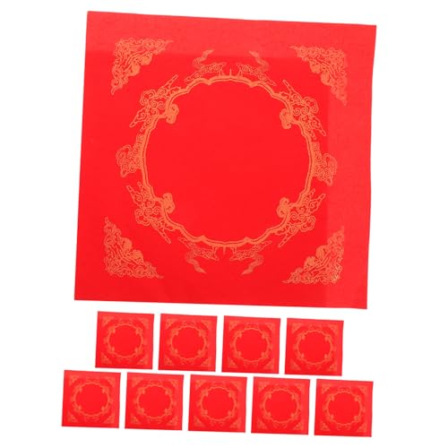 HORIALENCE 20 Blatt Rotes Xuan Papier Hochwertige Chinesische Frühlingsfest Couplets mit Handgeschriebenen Fu Zeichen für Neujahrs und Hochzeitsdekorationen von HORIALENCE
