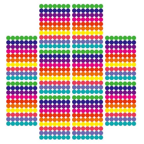 HORIALENCE 20 Blatt Runde Farbige Aufkleber Selbstklebende Dot Sticker für Beschriftungen Farbcodierung und Verpackungen für Büro Schule und Zuhause HORIALENCE 20 Blatt Runde Farbige Aufkleber Selbstklebende Dot Sticker für Beschriftungen Farbcodierung und Verpackungen für Büro Schule und Zuhause von HORIALENCE