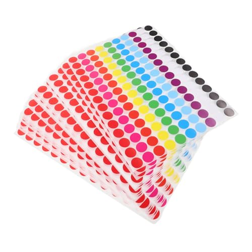 HORIALENCE 20 Blatt Runde Farbige Aufkleber Selbstklebende Punktetiketten für Büro Basteln und Organisation für Bücher Stoffe und HORIALENCE 20 Blatt Runde Farbige Aufkleber Selbstklebende Punktetiketten für Büro Basteln und Organisation für Bücher Stoffe und von HORIALENCE