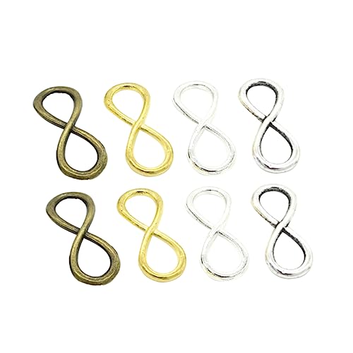 HORIALENCE 20 Stück DIY Schmuckzubehör Symbollegierung Anhänger und Verschlüsse Alter Cyan Alter Silber Gold Helles Silber für Kreative Bastelprojekte von HORIALENCE