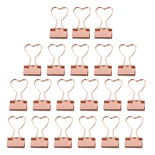 HORIALENCE 20 Stück Goldene Metall Büroklammern Kreative Papierclips für Büro Schule und Zuhause Multifunktionale Aktenklammern für Notizen und Dekoration von HORIALENCE