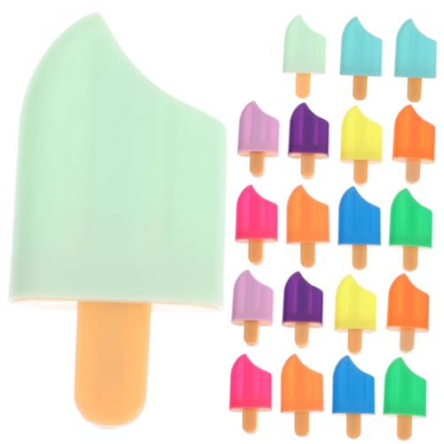 HORIALENCE 20 Stück Kreative Highlighter Eistüten Form Pastellfarbene Marker für Schule und Büro für Notizen Journaling und Kreative Projekte von HORIALENCE