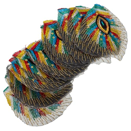 HORIALENCE 20 Stück Peacock Stickerei Patches zum Aufbügeln für Kleidung Applikationen für Diy Projekte für Bühnenaufführungen und Dekorationen von HORIALENCE