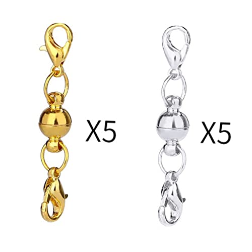 HORIALENCE 20 Stück Runde Magnetische Verschlüsse für und Armbänder Silber und Gold Zubehör für DIY Schmuckherstellung von HORIALENCE