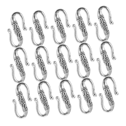 HORIALENCE 20 Stück Teiliges Antik Silberne S Haken Verschlüsse für Schmuckherstellung Robuste und Sichere Verbindungselemente für Armbänder und Ketten für DIY Projekte von HORIALENCE