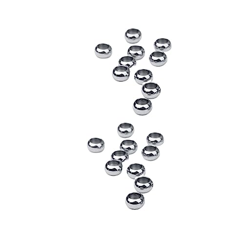 HORIALENCE 20 Stück Teiliges Edelstahl Spacer Beads Durchmesser mit Großem Loch Silberne DIY Schmuckperlen für Armband Halskette Ohrring Rostfrei Glatte Oberfläche Kreative Bastelaccessoires HORIALENCE 20 Stück Teiliges Edelstahl Spacer Beads Durchmesser mit Großem Loch Silberne DIY Schmuckperlen für Armband Halskette Ohrring Rostfrei Glatte Oberfläche Kreative Bastelaccessoires von HORIALENCE
