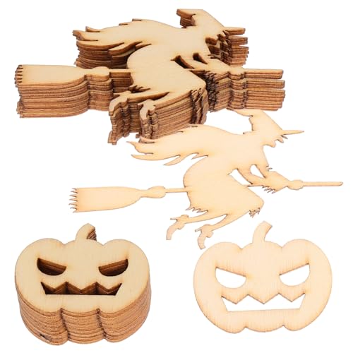 HORIALENCE 20 Stück Teiliges Halloween Holz mit Kürbis und Hexen Holzscheiben DIY Holzscheiben zum Bemalen Natürliche Holzdekoration für Basteln Halloween Party und Heimdeko HORIALENCE 20 Stück Teiliges Halloween Holz mit Kürbis und Hexen Holzscheiben DIY Holzscheiben zum Bemalen Natürliche Holzdekoration für Basteln Halloween Party und Heimdeko von HORIALENCE