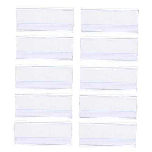HORIALENCE 20 Stück Transparente Preisschildhalter für Regale Kunststoff Etikettenhalter für Supermärkte und Geschäfte Organisieren und Beschriften von von HORIALENCE
