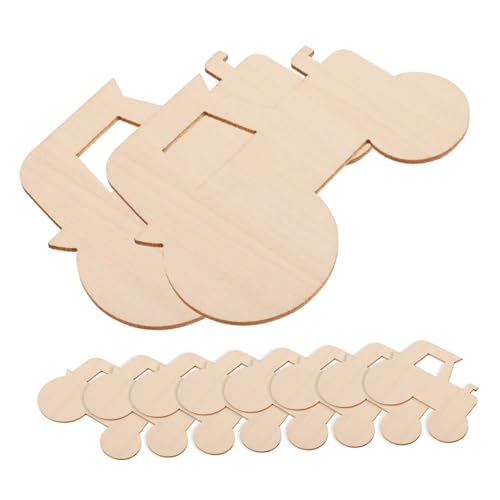 HORIALENCE 20 Stück Unbehandelte Holztraktor Holzscheiben für DIY Bastelprojekte Glatte Holzplättchen zum Bemalen und Gestalten von Kinderdekorationen von HORIALENCE