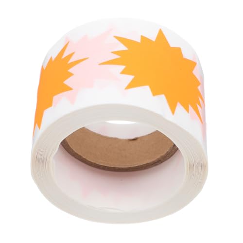 HORIALENCE 200 Stück Fluoreszierende Aufkleber Burst Form für Einzelhandel Garagenverkauf und Dekoration Leuchtendem Orange HORIALENCE 200 Stück Fluoreszierende Aufkleber Burst Form für Einzelhandel Garagenverkauf und Dekoration Leuchtendem Orange von HORIALENCE