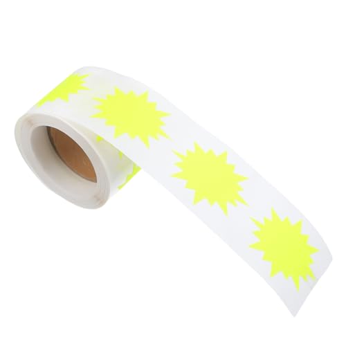 HORIALENCE 200 Stück Fluoreszierende Burst Schilder für Garage und Selbstklebende Preisschilder Leuchtendem Gelb für Einzelhandel und Veranstaltungen HORIALENCE 200 Stück Fluoreszierende Burst Schilder für Garage und Selbstklebende Preisschilder Leuchtendem Gelb für Einzelhandel und Veranstaltungen von HORIALENCE