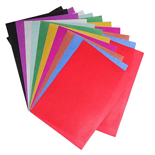 HORIALENCE 20Blätter Glitzerkartonpapier Selbstklebendes Bastelpapier Vielseitig für DIY Kunstprojekte für Bastelideen von HORIALENCE