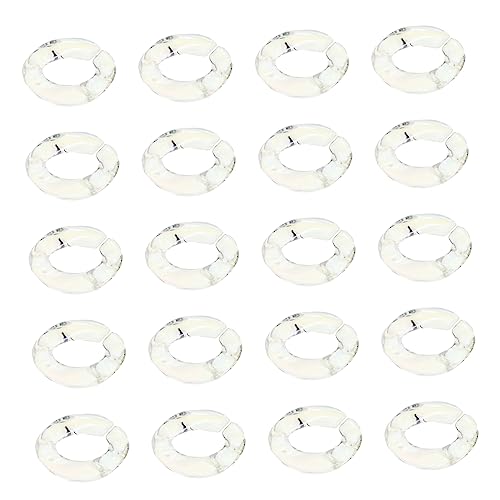 HORIALENCE 20Stücke Acrylverbindungsringe für DIY Schmuck Ab Farben für Armbänder Schlüsselanhänger und Handtaschenketten Leicht und Vielseitig Einsetzbar von HORIALENCE
