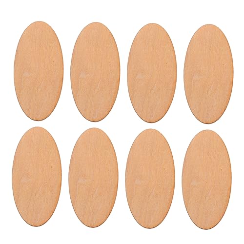 HORIALENCE 20Stücke DIY Oval Holzscheiben Unlackierte Holzstücke für Basteln und Dekoration Glatte Oberfläche für Feiern und Schulprojekte von HORIALENCE