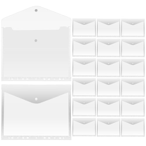 HORIALENCE 20Stücke Transparent Dokumententaschen Ordner für Büro und Schule Vielseitige Aufbewahrung von Dokumenten und Notizen Robustes Material Design HORIALENCE 20Stücke Transparent Dokumententaschen Ordner für Büro und Schule Vielseitige Aufbewahrung von Dokumenten und Notizen Robustes Material Design von HORIALENCE