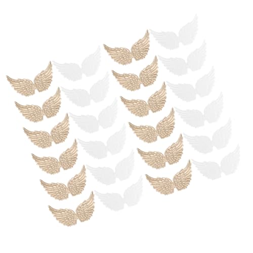 HORIALENCE 24Stücke DIY Engelsflügel Dekoration Kleine für Kleidung Accessoires und Bastelprojekte Goldene Weiße Varianten für Designs und Persönliche Gestaltungen HORIALENCE 24Stücke DIY Engelsflügel Dekoration Kleine für Kleidung Accessoires und Bastelprojekte Goldene Weiße Varianten für Designs und Persönliche Gestaltungen von HORIALENCE