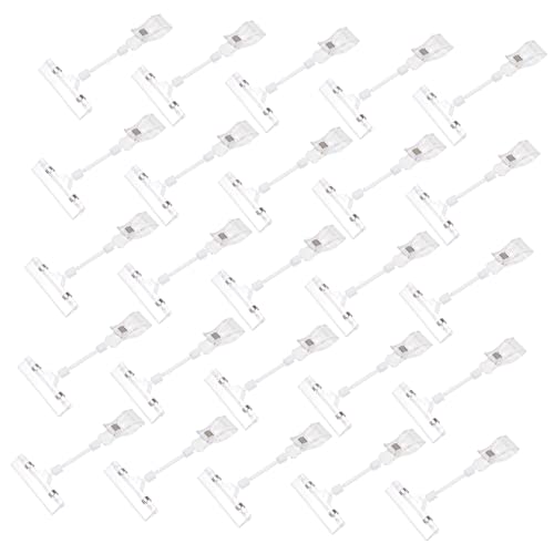 HORIALENCE 25 Stück Drehbare Preisschild Clips Doppelte Anzeige Clips Transparente Etikettenhalter für Preisschilder und Labels für Geschäfte und Märkte HORIALENCE 25 Stück Drehbare Preisschild Clips Doppelte Anzeige Clips Transparente Etikettenhalter für Preisschilder und Labels für Geschäfte und Märkte von HORIALENCE