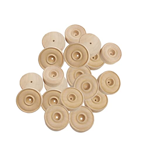 HORIALENCE 25 Stück Teiliges Holzräder für DIY Bastelprojekte Robuste Spielzeugzubehör Hochwertigem Holz für und Kreative Handarbeiten von HORIALENCE