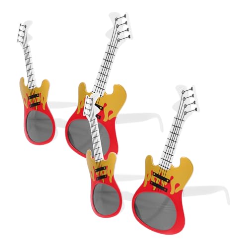 HORIALENCE 2Paare Kreative Gitarren Förmige Brille Abs Foto Requisite für Partys Festivals Leicht Tragbar für Geburtstagsfeiern Live Events von HORIALENCE