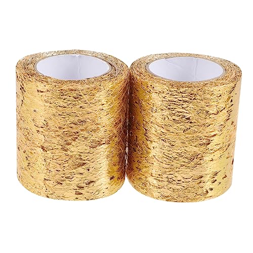 HORIALENCE 2Rollen Goldenes Mesh Tüllband für DIY Geschenkverpackungen Tischläufer und Dekorationen bei Hochzeiten Geburtstagsfeiern und Festlichkeiten HORIALENCE 2Rollen Goldenes Mesh Tüllband für DIY Geschenkverpackungen Tischläufer und Dekorationen bei Hochzeiten Geburtstagsfeiern und Festlichkeiten von HORIALENCE
