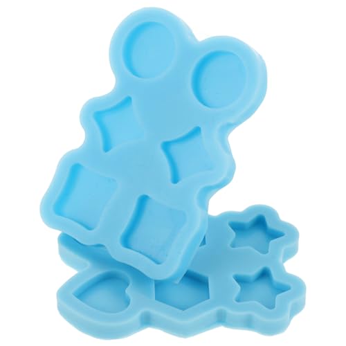 HORIALENCE 2Stücke Silikonformen für Epoxidharz Mini Stern Herz Designs Vielseitige Gießformen für Schmuckherstellung Runder und Quadratischer Formen für DIY Projekte von HORIALENCE