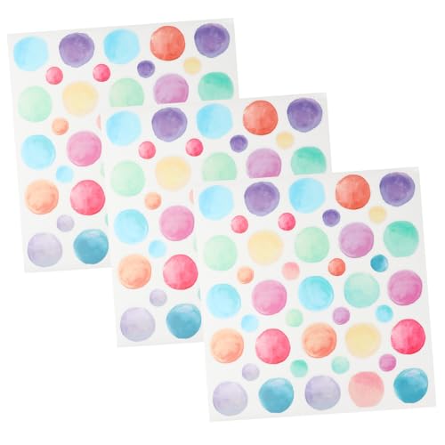 HORIALENCE 3 Blätter PVC Selbstklebende Border Sticker Teiliges Klassenzimmer Dekoration mit Punkten Randstreifen für Pinnwand Tafel Büro Fenster Kinderfreundliche Wanddeko Schneidbar und von HORIALENCE