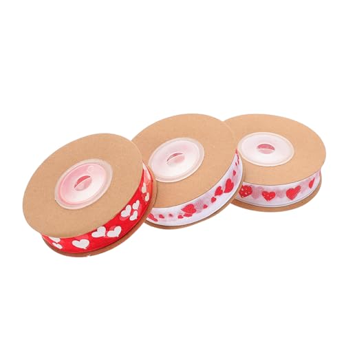 HORIALENCE 3 Rollen Liebesdruckband Valentinsmusterband bedrucktes Herzband Bänder mit Herzmuster Valentinstag Herzmuster Geschenkzubehör zum Valentinstag Geschenkverpackungsbänder Polyester HORIALENCE 3 Rollen Liebesdruckband Valentinsmusterband bedrucktes Herzband Bänder mit Herzmuster Valentinstag Herzmuster Geschenkzubehör zum Valentinstag Geschenkverpackungsbänder Polyester von HORIALENCE