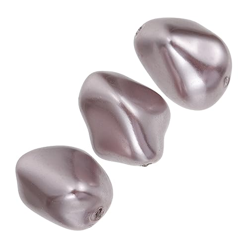 HORIALENCE 3 Stück Teiliges Set Barockperlen Halskette Schmuckzubehör Unregelmäßige Facettierte Perlen für DIY Schmuckherstellung Lila für Ohrringe und Armbänder von HORIALENCE