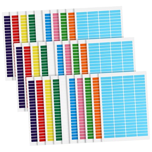 HORIALENCE 30 Blatt Farbige Selbstklebende Etiketten Haftende Beschriftungssticker für Organisation und Kennzeichnung Einfach Beschreibbar für Aufbewahrungsbehälter von HORIALENCE
