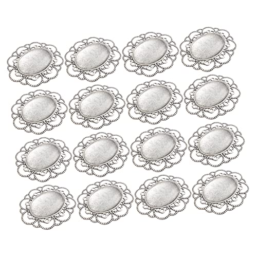 HORIALENCE 30 Stück DIY Brooch Base Kit Teilig Legierung mit Glasdomen Vintage Broschen Herstellung für Kreative Bastelprojekte und Personalisierte Schmuckdekoration von HORIALENCE