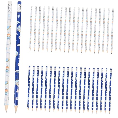 HORIALENCE 30 Stück Holzbleistifte mit Radiergummi Cartoon Astronauten Design für Schule und Kreative Aktivitäten für Schüler von HORIALENCE