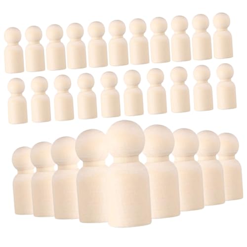 HORIALENCE 30 Stück Teiliges Unbemalte Holzfiguren DIY Malpuppe für Bastelbedarf Kreative Holz Peg Deko zum Bemalen und Gestalten für Mädchen Jungen HORIALENCE 30 Stück Teiliges Unbemalte Holzfiguren DIY Malpuppe für Bastelbedarf Kreative Holz Peg Deko zum Bemalen und Gestalten für Mädchen Jungen von HORIALENCE