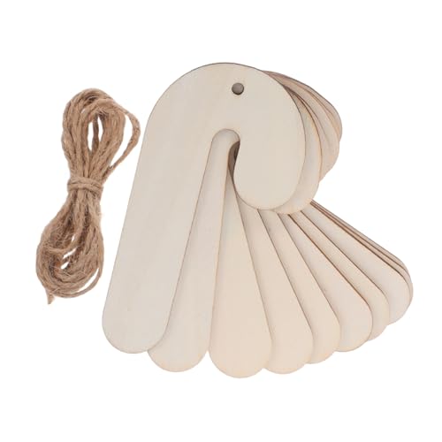 HORIALENCE 30 Stück Weihnachts Holzanhänger Candy Cane aus Unbehandeltem Holz zum Bemalen und Basteln Vielseitige DIY Holzdekorationen mit Seil für Weihnachtsfeiern und Kreative HORIALENCE 30 Stück Weihnachts Holzanhänger Candy Cane aus Unbehandeltem Holz zum Bemalen und Basteln Vielseitige DIY Holzdekorationen mit Seil für Weihnachtsfeiern und Kreative von HORIALENCE