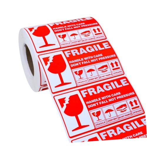 HORIALENCE 300Stücke Fragile Aufkleber Handle With Care Selbstklebende Versandetiketten für und Verpackungen Rote Warnetiketten mit Starkem HORIALENCE 300Stücke Fragile Aufkleber Handle With Care Selbstklebende Versandetiketten für und Verpackungen Rote Warnetiketten mit Starkem von HORIALENCE