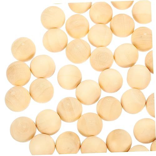 HORIALENCE 300Stücke Runde Holzperlen Natürlichem Lotusholz Bastelperlen für DIY Schmuck Malen und Handwerk ohne Loch Zubehör für Kreative Projekte von HORIALENCE