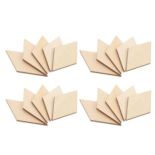HORIALENCE 30Stücke DIY Rhombus Holzstücke Kreative Holzhandwerksmaterialien für Heimdekoration für Partys Weihnachtsbaum oder Wanddeko HORIALENCE 30Stücke DIY Rhombus Holzstücke Kreative Holzhandwerksmaterialien für Heimdekoration für Partys Weihnachtsbaum oder Wanddeko von HORIALENCE