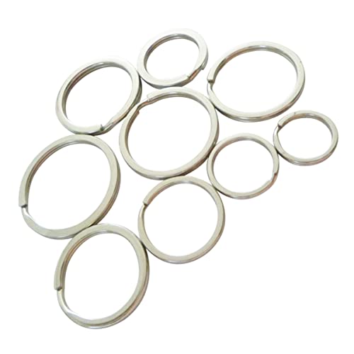 HORIALENCE 30Stücke Schlüsselringe Rostfrei Geteilte Ringe für Schlüssel und Karten Sicherer Halt für DIY Projekte und Zubehör von HORIALENCE