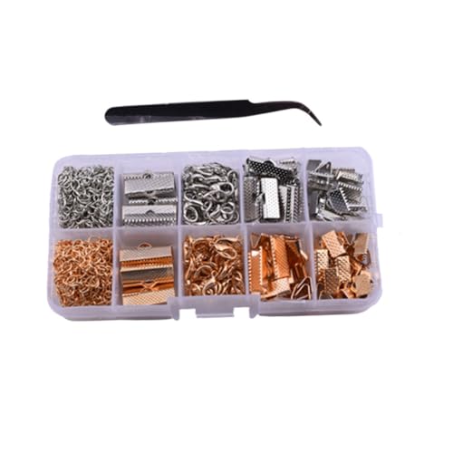 HORIALENCE 371 Stück DIY Gold Necklace Buckle Teile Schmuckherstellungs Tool für Frauen Kreative Zubehör für DIY Schmuckgestaltung von HORIALENCE