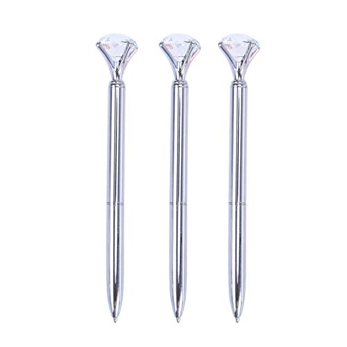 HORIALENCE 3Stücke Teiliges Metall Kugelschreiber mit Großem Diamantkristall Hochwertige Schreibgeräte für Büro Schule und Silber HORIALENCE 3Stücke Teiliges Metall Kugelschreiber mit Großem Diamantkristall Hochwertige Schreibgeräte für Büro Schule und Silber von HORIALENCE