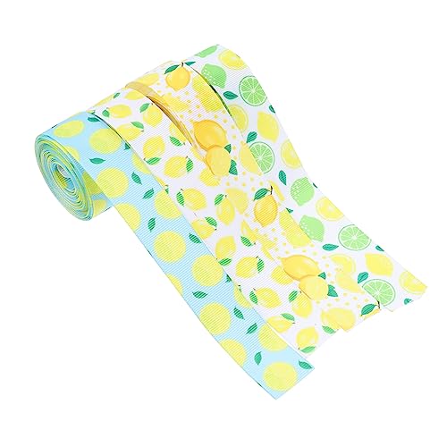 HORIALENCE 4 Rollen Zitronen Themen Geschenkband DIY Bastelbänder Bedruckte Bänder für Dekoration und Verpackung pro Rolle für Partys und Kreative Projekte HORIALENCE 4 Rollen Zitronen Themen Geschenkband DIY Bastelbänder Bedruckte Bänder für Dekoration und Verpackung pro Rolle für Partys und Kreative Projekte von HORIALENCE