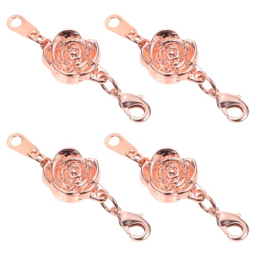 HORIALENCE 4 STÜCKE Teiliges Schmuckverschluss Verlängerungskette Armband und Halskettenverbinder DIY Schmuckverbinder in Roségold für Einfache Montage und Dekoration HORIALENCE 4 STÜCKE Teiliges Schmuckverschluss Verlängerungskette Armband und Halskettenverbinder DIY Schmuckverbinder in Roségold für Einfache Montage und Dekoration von HORIALENCE