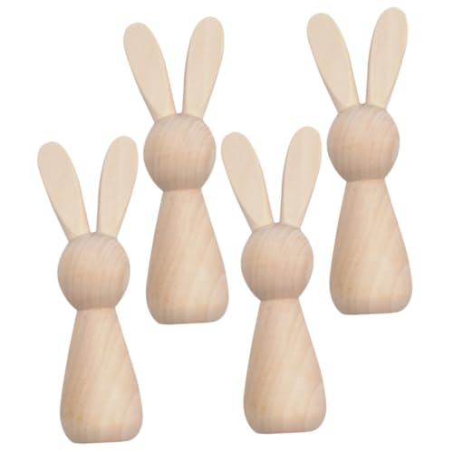 HORIALENCE 4 Stück DIY Holz Hasen Figuren Unbemalte Holzpuppen zum Gestalten Kreative Malerei für Dekoration Schlafzimmer Wohnzimmer Büro und Mehr HORIALENCE 4 Stück DIY Holz Hasen Figuren Unbemalte Holzpuppen zum Gestalten Kreative Malerei für Dekoration Schlafzimmer Wohnzimmer Büro und Mehr von HORIALENCE