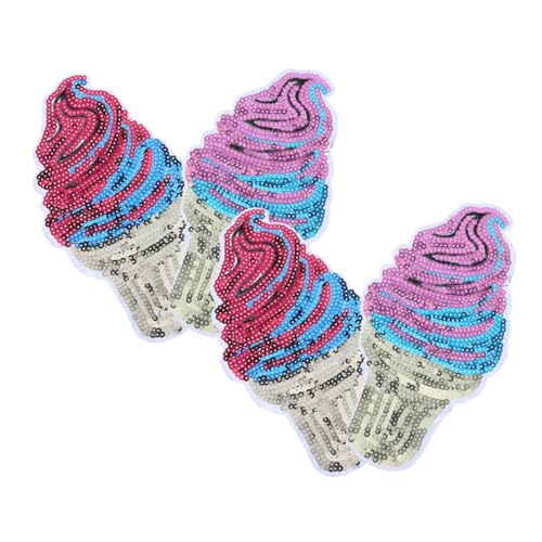 HORIALENCE 4 Stück Eiscreme Pailletten Stoffaufkleber Pailletten Zum Basteln Eiscreme Pailletten Patches Pailletten Glitzer Patches Pailletten Applikation Gestickte Applikation HORIALENCE 4 Stück Eiscreme Pailletten Stoffaufkleber Pailletten Zum Basteln Eiscreme Pailletten Patches Pailletten Glitzer Patches Pailletten Applikation Gestickte Applikation von HORIALENCE
