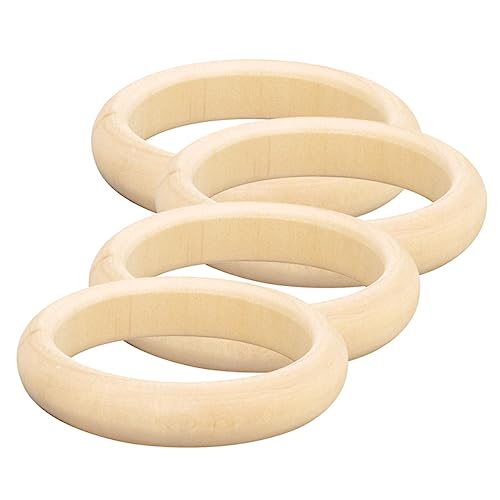 HORIALENCE 4 Stück Holzarmbänder DIY Unbehandelt Glatte Holzringe für Kinderhandwerk Bastelmaterialien für Malen und Kreativität HORIALENCE 4 Stück Holzarmbänder DIY Unbehandelt Glatte Holzringe für Kinderhandwerk Bastelmaterialien für Malen und Kreativität von HORIALENCE