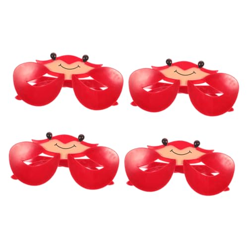HORIALENCE 4 Stück Krabbengläser Sommerpartydekorationen Requisiten für Fotoautomaten lustige brille Partybrillen als Dekoration Luau Partybrille Sonnenbrille Plastik rot HORIALENCE 4 Stück Krabbengläser Sommerpartydekorationen Requisiten für Fotoautomaten lustige brille Partybrillen als Dekoration Luau Partybrille Sonnenbrille Plastik rot von HORIALENCE