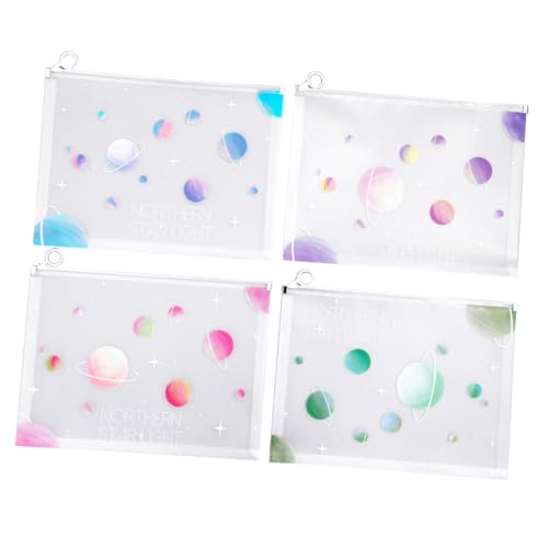 HORIALENCE 4 Stück Teiliges Transparente Zipper File Pockets aus Wasserdichtem PP Material Leichte Tragbare Dokumententaschen mit Reißverschluss für Schule Büro und Organisation HORIALENCE 4 Stück Teiliges Transparente Zipper File Pockets aus Wasserdichtem PP Material Leichte Tragbare Dokumententaschen mit Reißverschluss für Schule Büro und Organisation von HORIALENCE