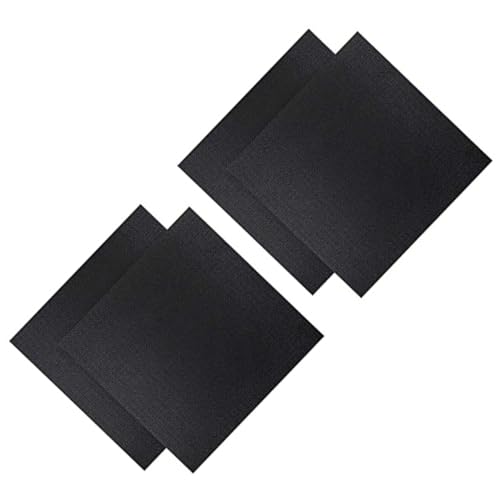 HORIALENCE 4 Stück Teiliges schwarzer Stickstoff aus Baumwolle Bestickbarer Kreuzstich stoff Langlebiges Stickmaterial für DIY handarbeiten und Heimwerker von HORIALENCE